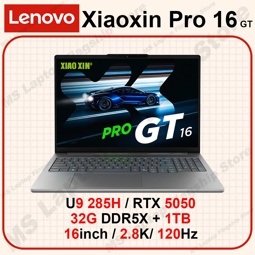 2025 Lenovo Xiaoxin Pro 16 GT U5/U9 ARC 130T/140T/RTX5050 16inch 2.8K OLED 120Hz Screen