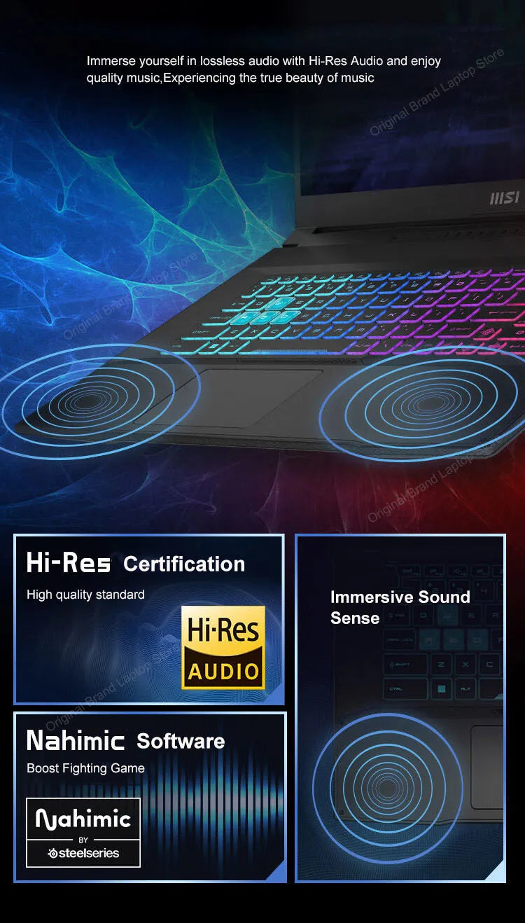 2024 MSI Katana A15 AI Laptop 15.6 Inch 2.5K QHD 165Hz IPS Screen Notebook AMD Ryzen R7-8845HS 32GB 1TB RTX4060 Gaming Computer