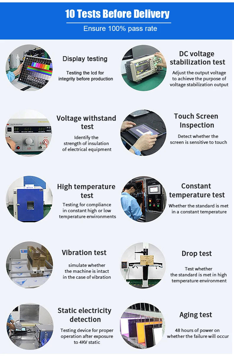 8~21.5 inch Touch Industrial Screen IP65 Front Waterproof, All in One Industrial Embedded Panel PC PCAP TouchScreen Monitor