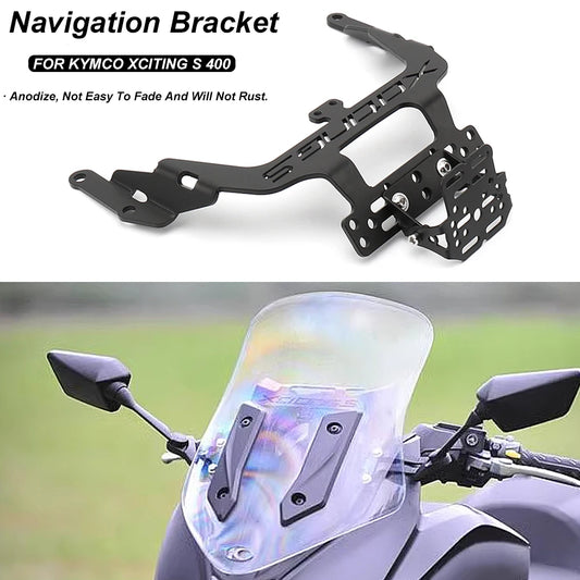 For Kymco Xciting S 400 XCITING S400 New Motorcycle Accessories Phone Holder GPS Mount Navigation Bracket With Logo