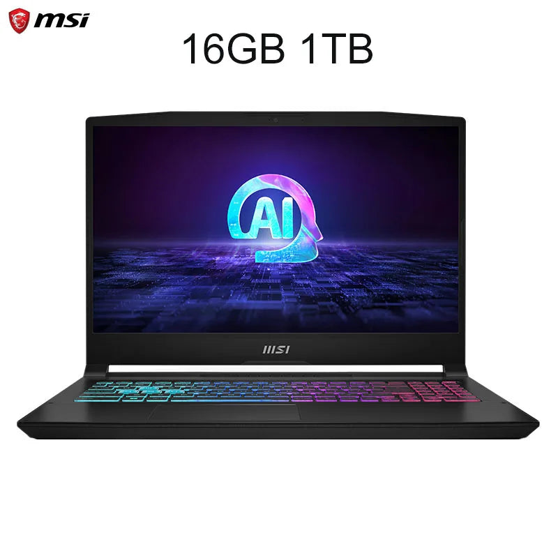 2024 MSI Katana A15 AI Laptop 15.6 Inch 2.5K QHD 165Hz IPS Screen Notebook AMD Ryzen R7-8845HS 32GB 1TB RTX4060 Gaming Computer