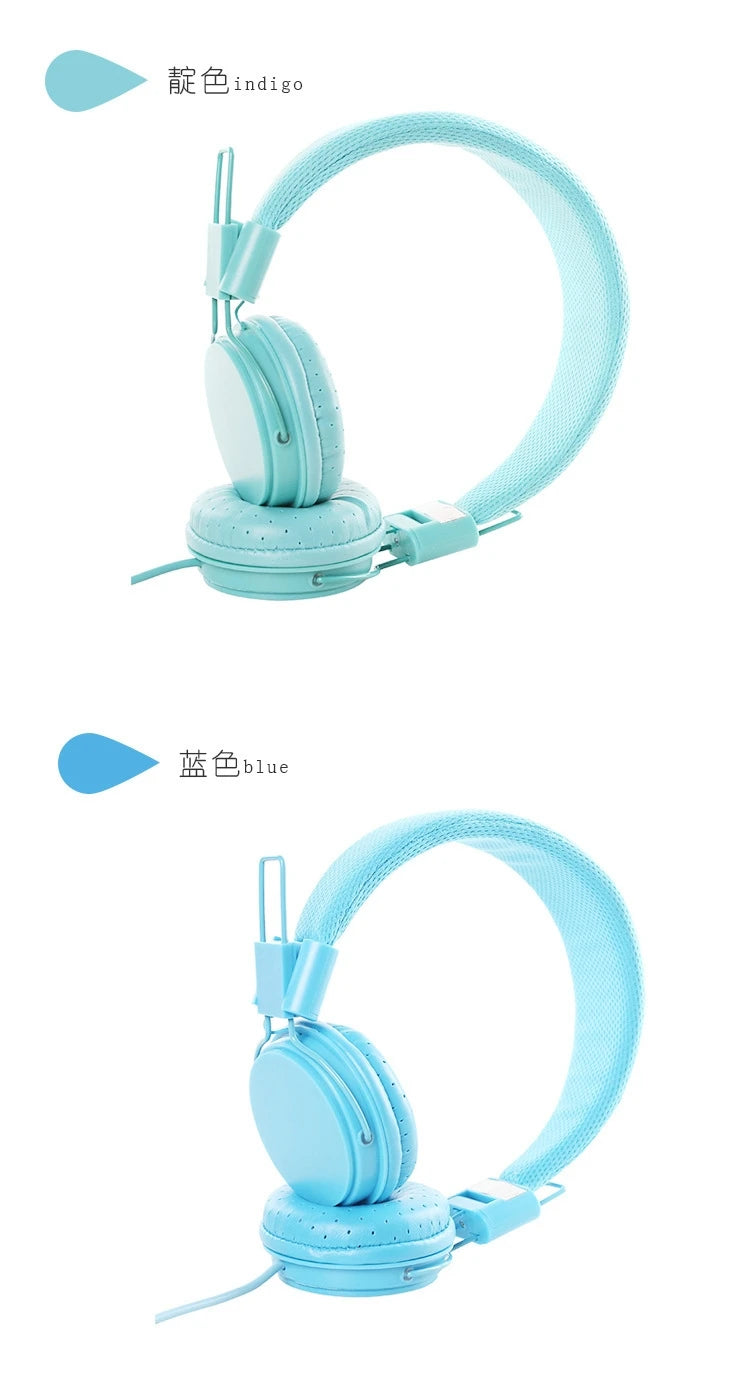 Wholesale Cute Headphones with Microphone For Kids Dj Headband Earphone For Phone Support Music Headsets Fone De Ouvido Dropship