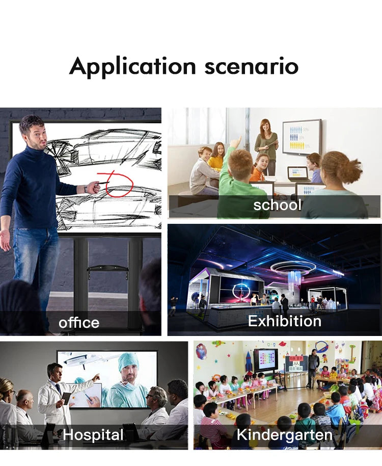 TouchWo 32 43 55 65" Interactive Whiteboard Touchscreen Monitor,All-in-One Touch Computer Smart Board For Office Classroom