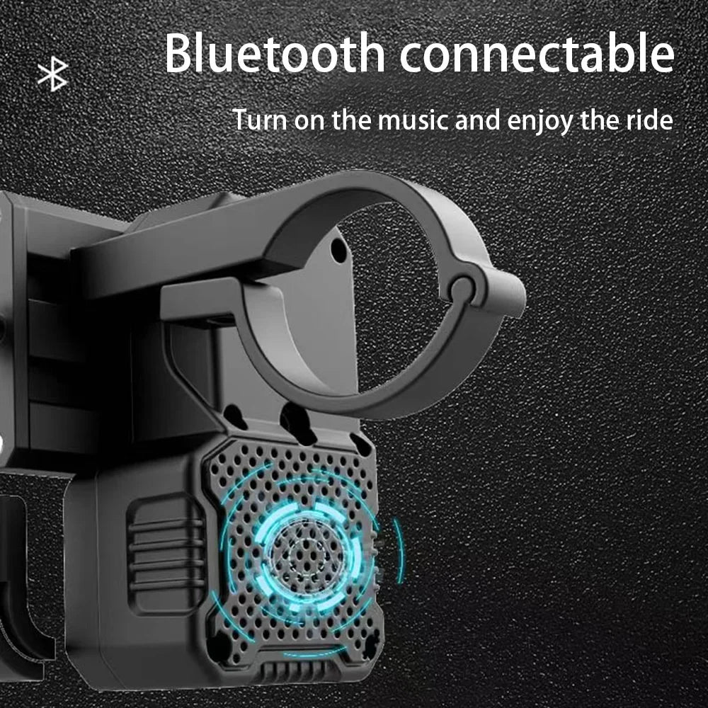 E-bike accessories Mobile phone holder Aluminium alloy 24-80V universal USB charging Bluetooth player