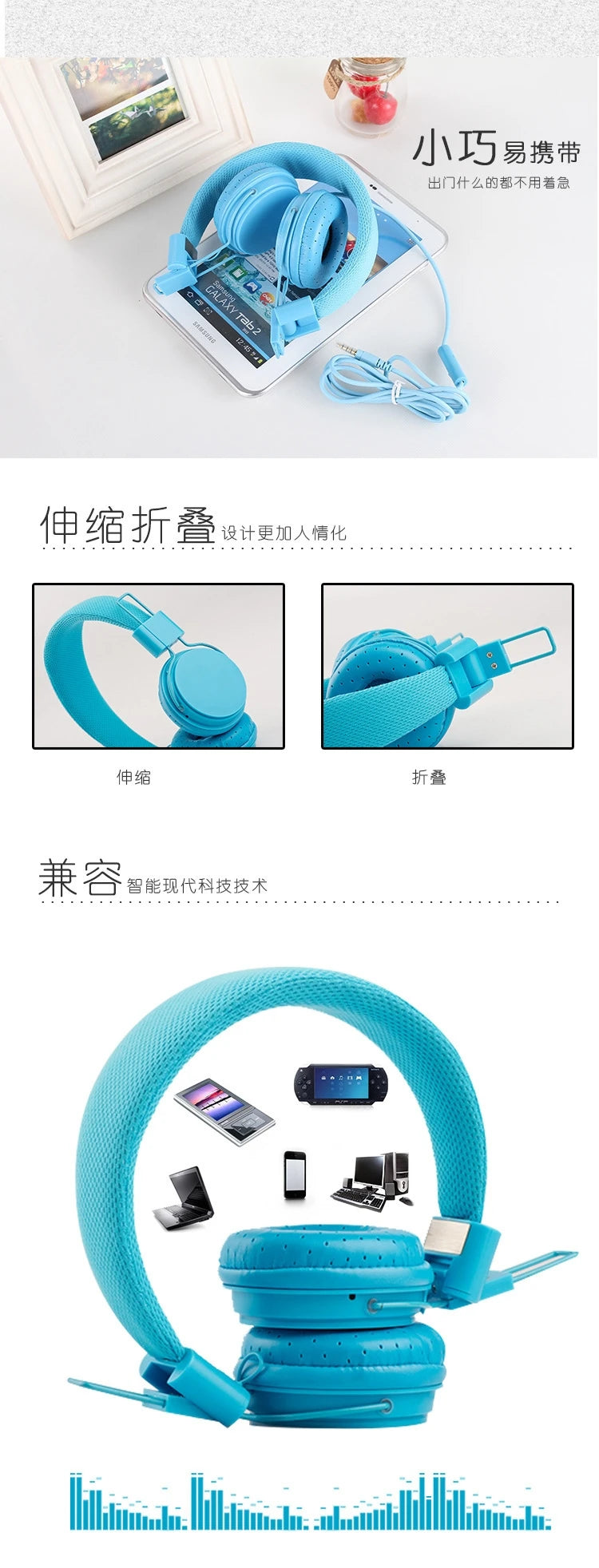 Wholesale Cute Headphones with Microphone For Kids Dj Headband Earphone For Phone Support Music Headsets Fone De Ouvido Dropship