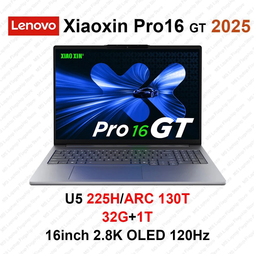 2025 Lenovo Xiaoxin Pro 16 GT U5/U9 ARC 130T/140T/RTX5050 16inch 2.8K OLED 120Hz Screen