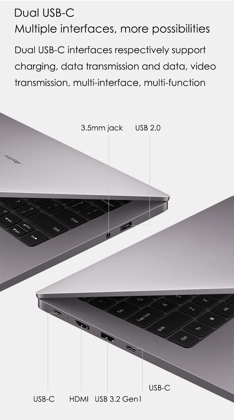 Xiaomi RedmiBook Pro 14 Laptop 14 Inch 2.5K Display Screen AMD Ryzen R5-5500U R7-5700U 16GB 512GB AMD Radeon Graphics Notebook