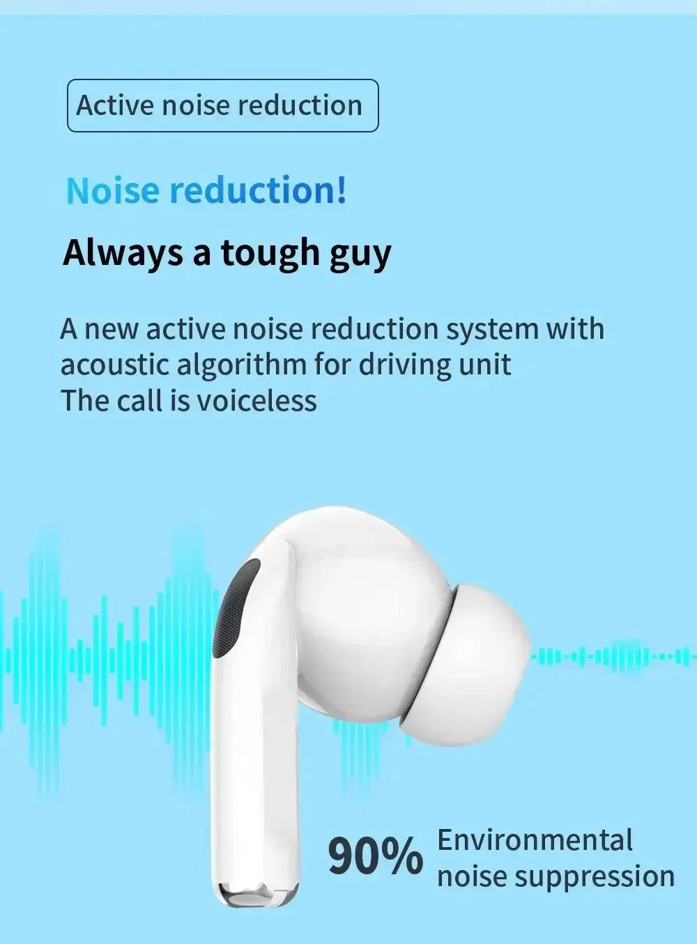 Air Pro True Wireless Bluetooth Earphones Headphones Bin Lanyard HiFi Sound Low Latency Noise Reduction Earbuds for IOS Android