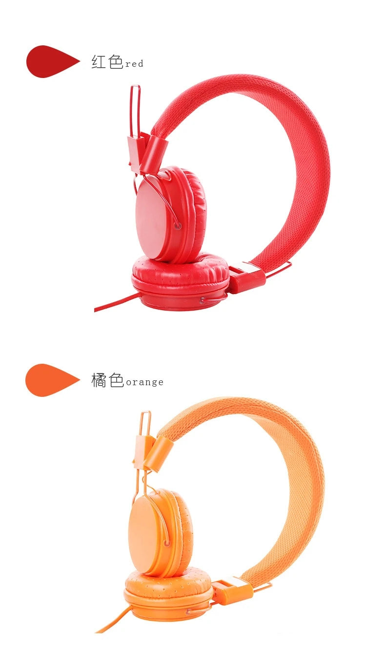 Wholesale Cute Headphones with Microphone For Kids Dj Headband Earphone For Phone Support Music Headsets Fone De Ouvido Dropship