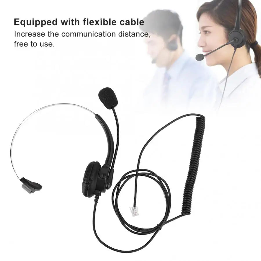 Headset Telephone Monaural Headset Landline Phone Headphone With Microphone For Home Use Auriculares Wired headset For Handle