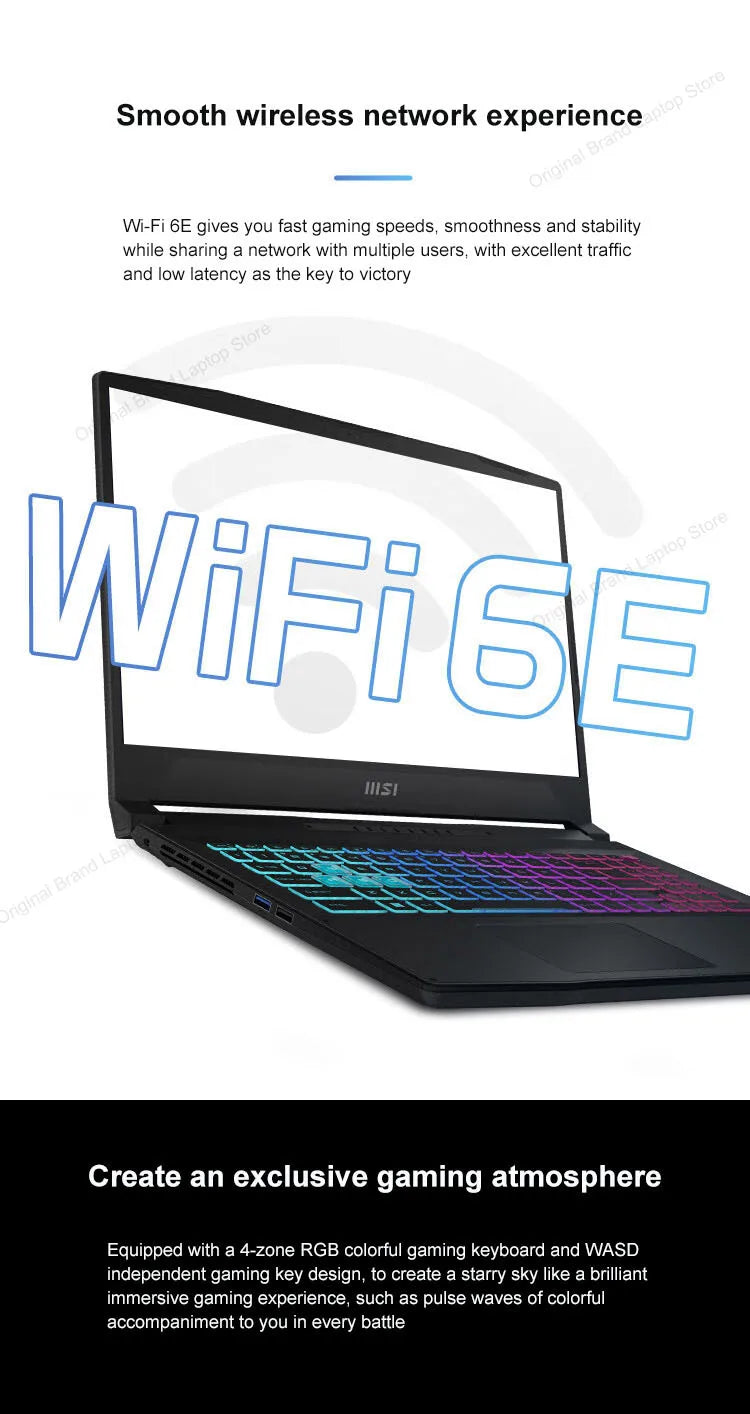 2024 MSI Katana A15 AI Laptop 15.6 Inch 2.5K QHD 165Hz IPS Screen Notebook AMD Ryzen R7-8845HS 32GB 1TB RTX4060 Gaming Computer