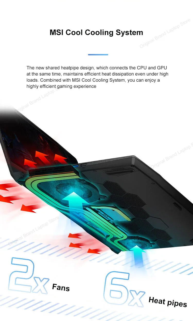 2024 MSI Katana A15 AI Laptop 15.6 Inch 2.5K QHD 165Hz IPS Screen Notebook AMD Ryzen R7-8845HS 32GB 1TB RTX4060 Gaming Computer