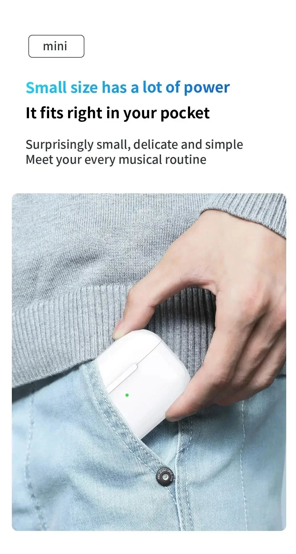 Air Pro True Wireless Bluetooth Earphones Headphones Bin Lanyard HiFi Sound Low Latency Noise Reduction Earbuds for IOS Android