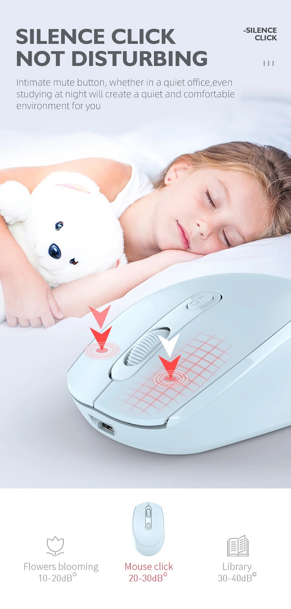 Wireless Silent Mouse Suitable For Business Office Esports Games Bluetooth 5.2 2.4G Dual Mode Mice Ergonomics Rechargeable Mouse