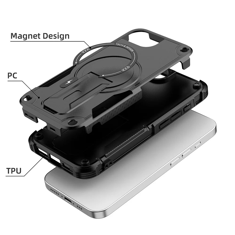 Armor Case for Iphone 16e Iphone16e 17 16 pro max 17 air 15 14 plus 12 13 pro Shockproof Mobile Phone Accessories Stand Cases