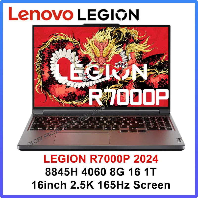 Lenovo LEGION R7000P 2024 Ryzen R7 8845H Geforce RTX4060 8GB 16G/32G RAM 1T SSD 16" 2.5K 165Hz Screen