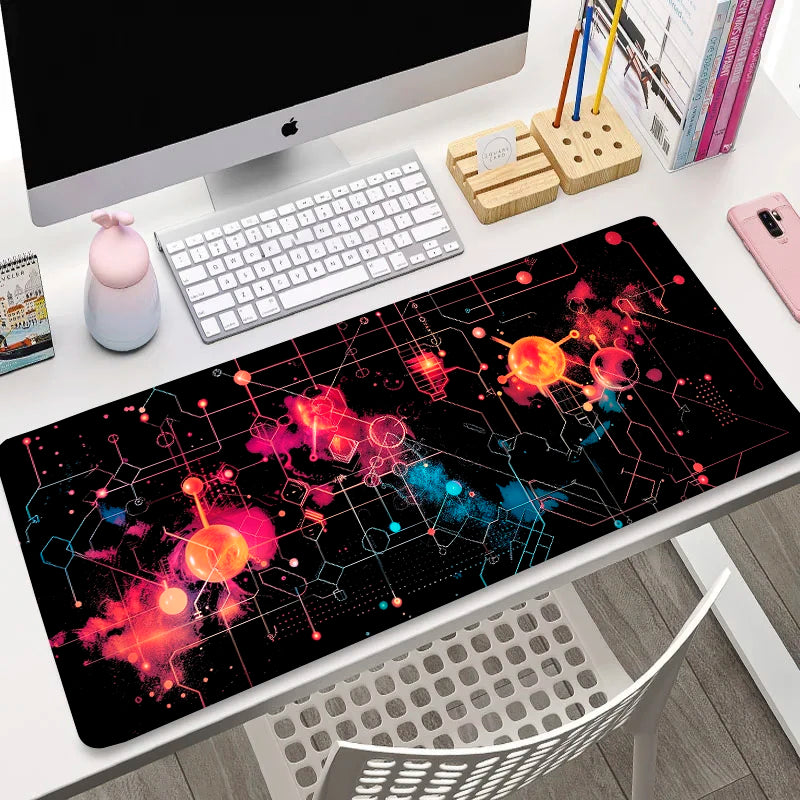 XXL Textured Anime Lines Mouse Pad Art Office Mat Large Computer Game Home Desk Pads Anti-Slip Gaming Keyboard Long Table Mats