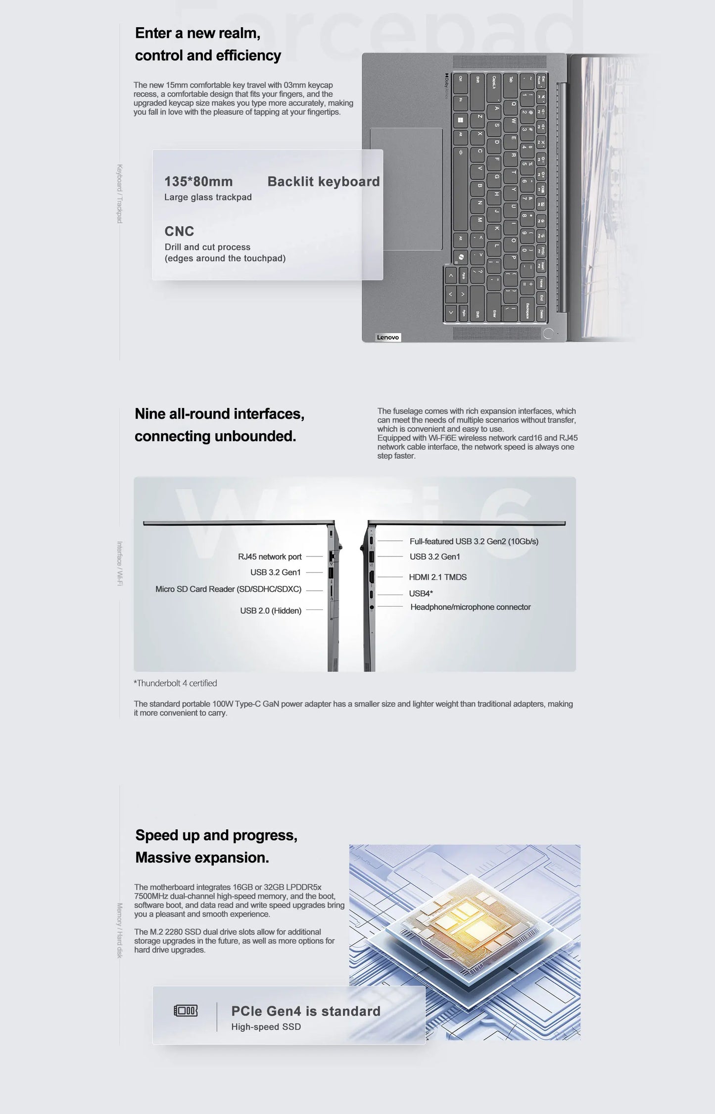 【HOT】Lenovo ThinkBook 14+ AI 7 H 350/860M-8845/780M 32G+1T 14.5‘’ 3K 120Hz Refresh rate