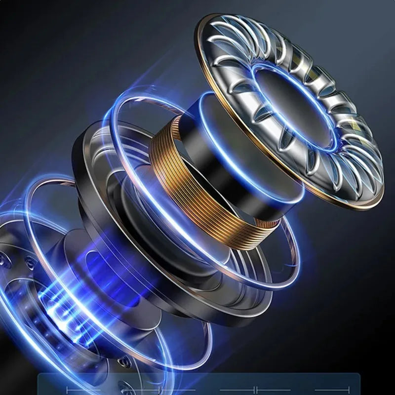 Wireless Headphone Bluetooth5.4 HiFi Stereo Noise Cancelling Digital Display Rotatable Sport  Single Audifonos Earphones Single