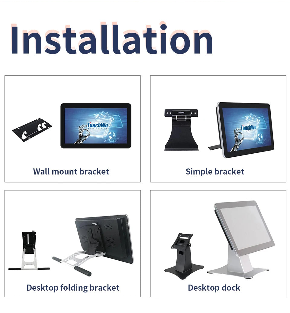 15.6/17.3/18.5 Inch All In One Touch Panel Industrial Pc Android 11 Window 10 Hdmi Wall Mount Touchscreen Waterproof Monitor