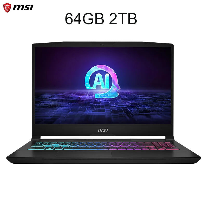 2024 MSI Katana A15 AI Laptop 15.6 Inch 2.5K QHD 165Hz IPS Screen Notebook AMD Ryzen R7-8845HS 32GB 1TB RTX4060 Gaming Computer