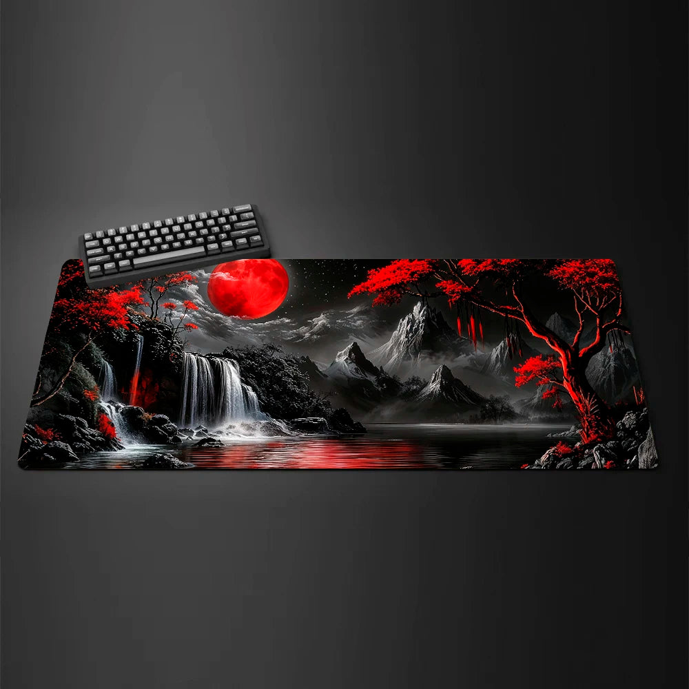 XXL Textured Anime Lines Mouse Pad Art Office Mat Large Computer Game Home Desk Pads Anti-Slip Gaming Keyboard Long Table Mats