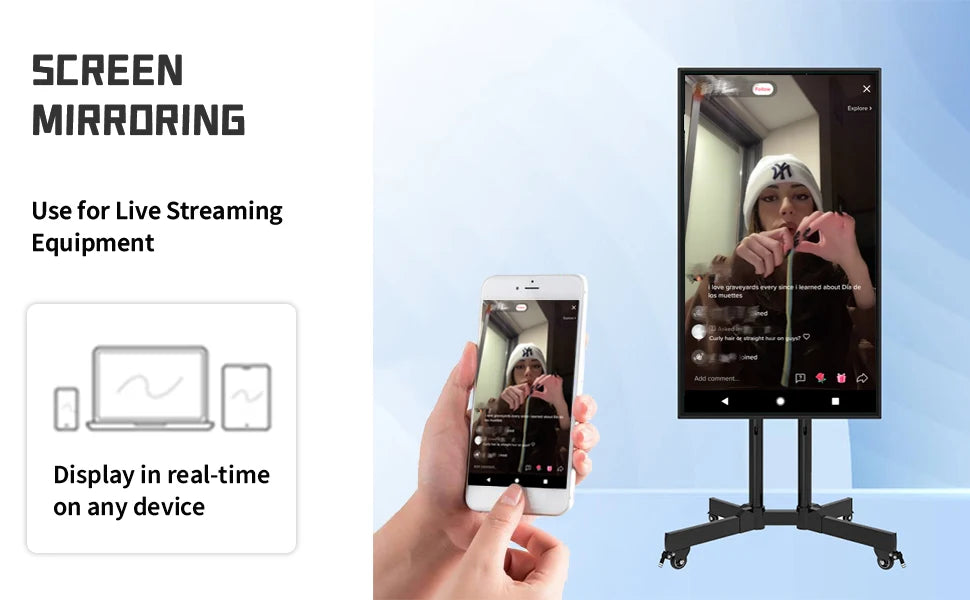 TouchWo 32 43 55 65" Interactive Whiteboard Touchscreen Monitor,All-in-One Touch Computer Smart Board For Office Classroom