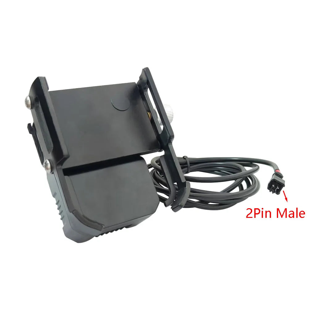 E-bike accessories Mobile phone holder Aluminium alloy 24-80V universal USB charging Bluetooth player