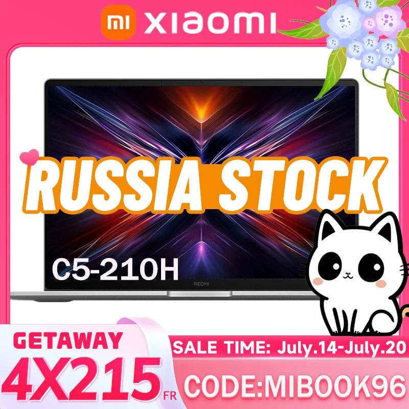 REDMI BOOK 16 2025 intel Core 5 210H Processor 16/32GB RAM 512G/1TB SSD 16inch FHD 60Hz Screen