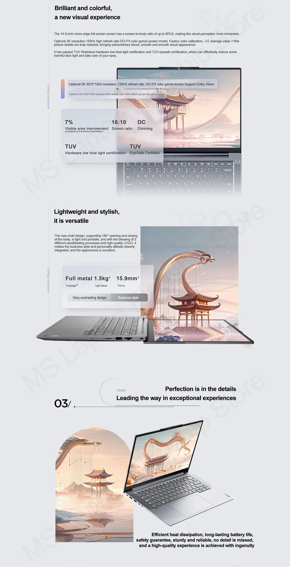 【HOT】Lenovo ThinkBook 14+ AI 7 H 350/860M-8845/780M 32G+1T 14.5‘’ 3K 120Hz Refresh rate