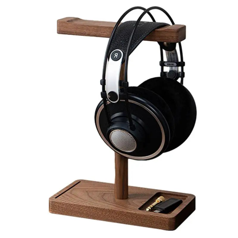 Walnut Headphone Holder Black Walnut Headphone Hanger Wood Headphone Holder Game Headphone Stand Desk