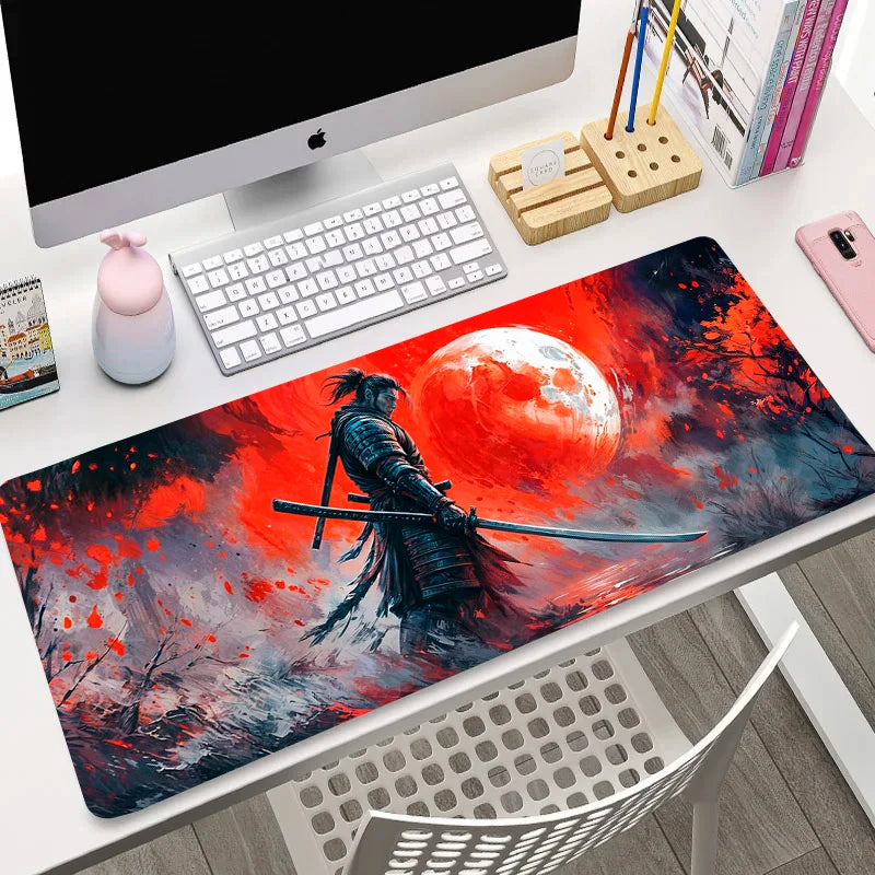 XXL Textured Anime Lines Mouse Pad Art Office Mat Large Computer Game Home Desk Pads Anti-Slip Gaming Keyboard Long Table Mats