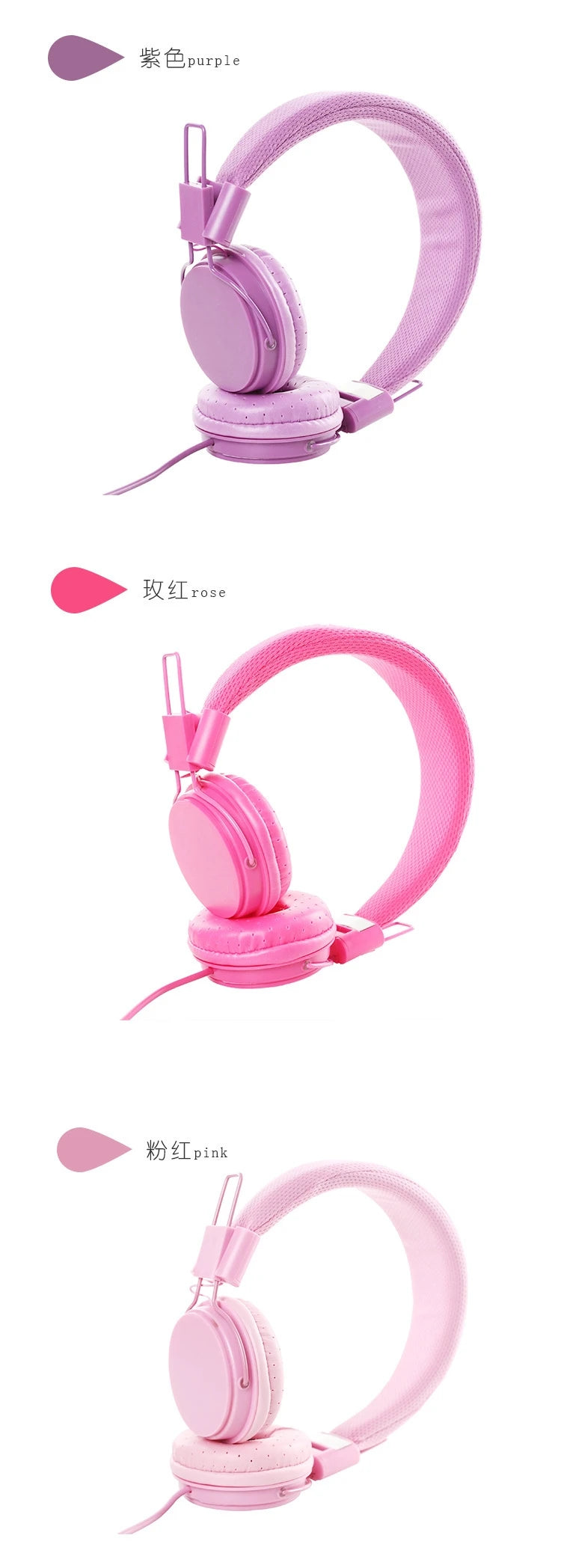 Wholesale Cute Headphones with Microphone For Kids Dj Headband Earphone For Phone Support Music Headsets Fone De Ouvido Dropship