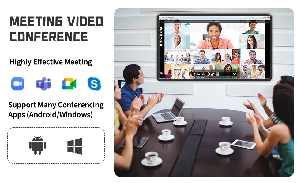 TouchWo 32 43 55 65" Interactive Whiteboard Touchscreen Monitor,All-in-One Touch Computer Smart Board For Office Classroom