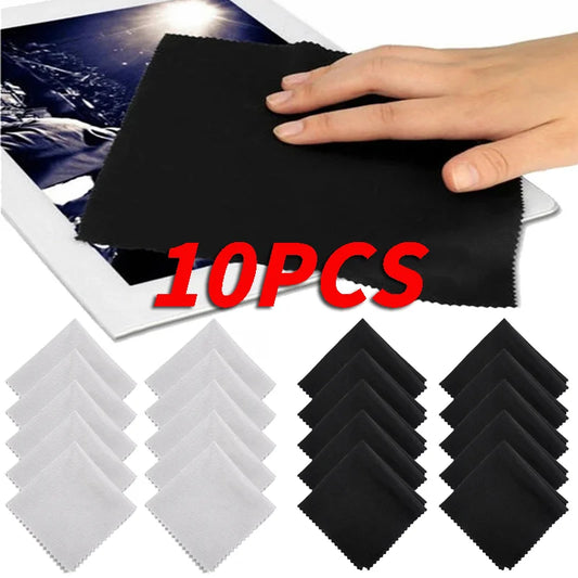 10Pcs Microfiber Cleaning Cloth for Computer TV Camera Laptop Cleaning Wipes Mobile Phone Screen Glasses Cleaning Accessories