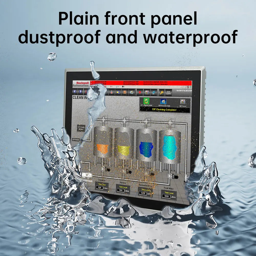 8~21.5 inch Touch Industrial Screen IP65 Front Waterproof, All in One Industrial Embedded Panel PC PCAP TouchScreen Monitor