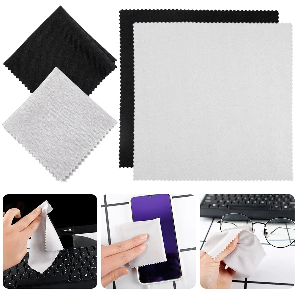 10Pcs Microfiber Cleaning Cloth for Computer TV Camera Laptop Cleaning Wipes Mobile Phone Screen Glasses Cleaning Accessories