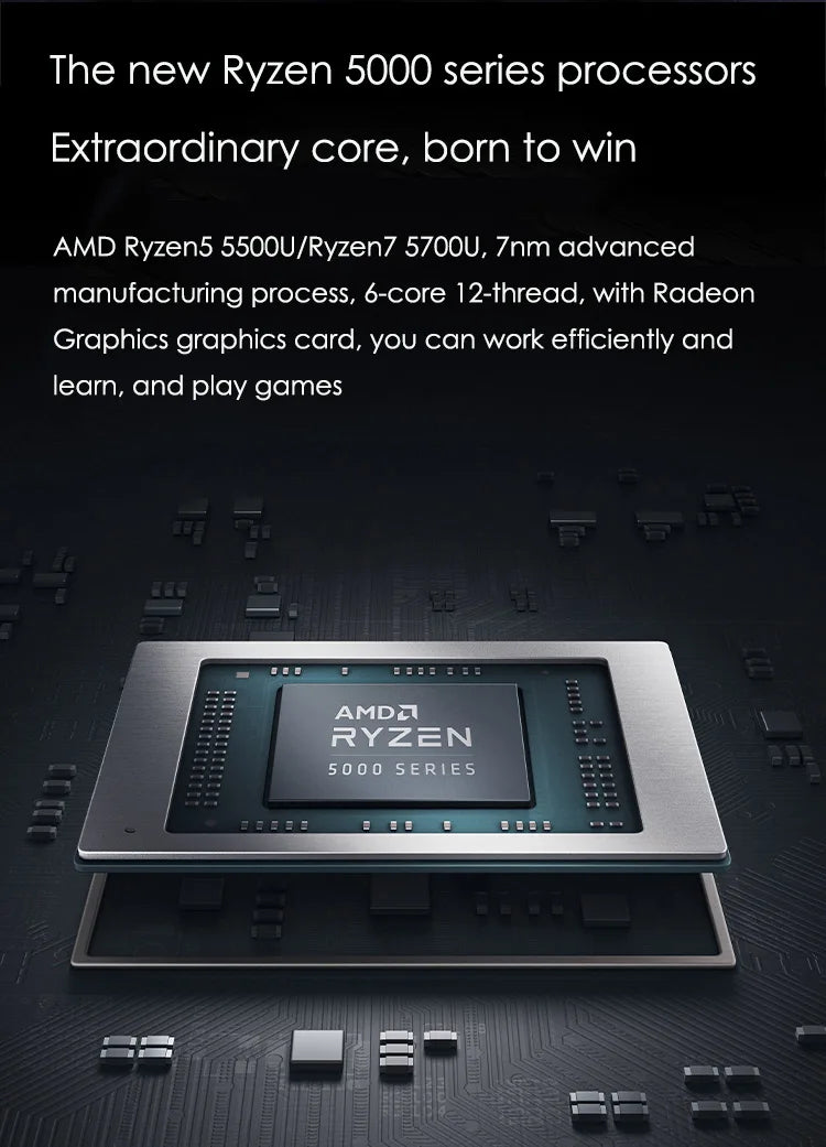 Xiaomi RedmiBook Pro 14 Laptop 14 Inch 2.5K Display Screen AMD Ryzen R5-5500U R7-5700U 16GB 512GB AMD Radeon Graphics Notebook