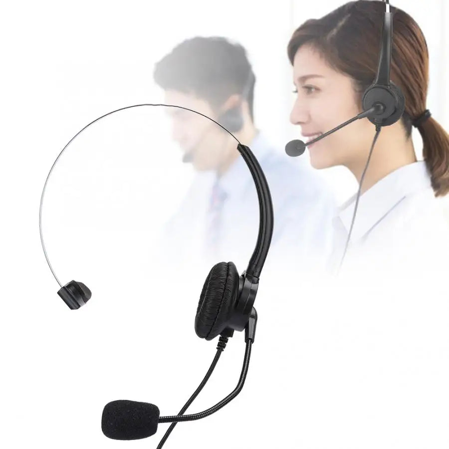 Headset Telephone Monaural Headset Landline Phone Headphone With Microphone For Home Use Auriculares Wired headset For Handle