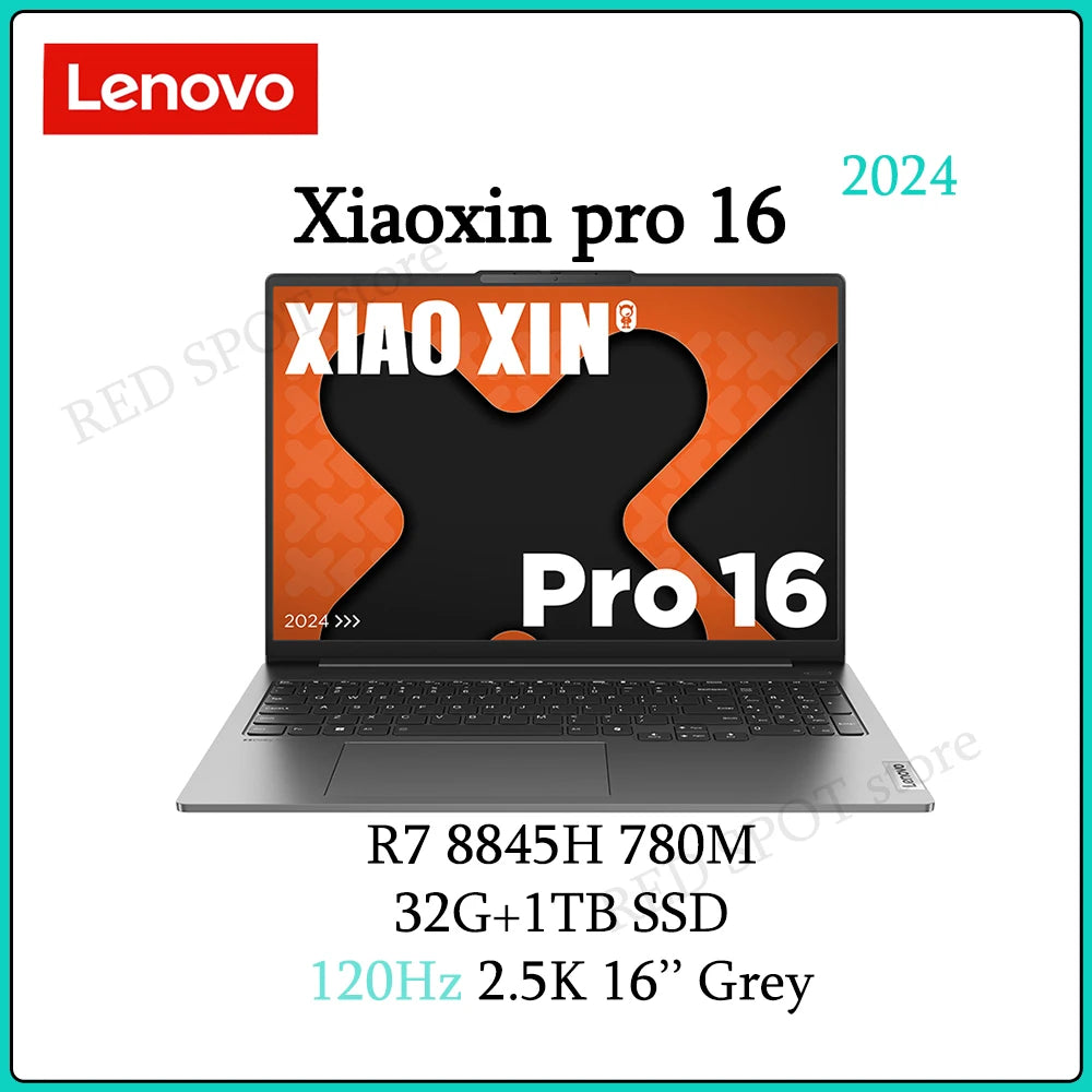 Lenovo Xiaoxin pro 16 2024 AI laptop R7 8845H 780M  32G+1TB 16inch 2.5k 120Hz