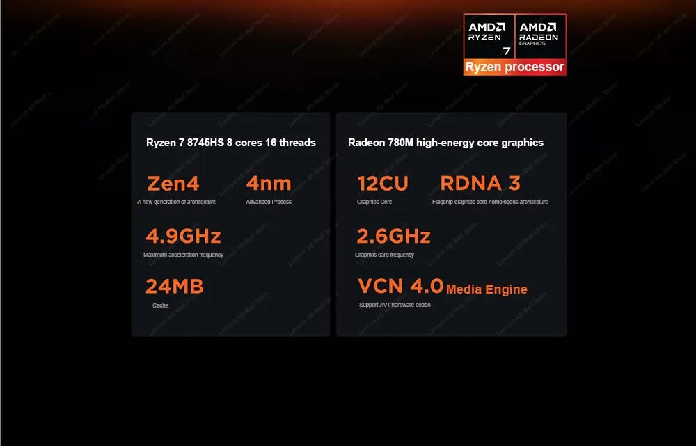 Lenovo NEW 2025 XiaoXin 15 AMD R7 8745HS 780M 16G+512G 15" 2.5K 165Hz OLED Screen