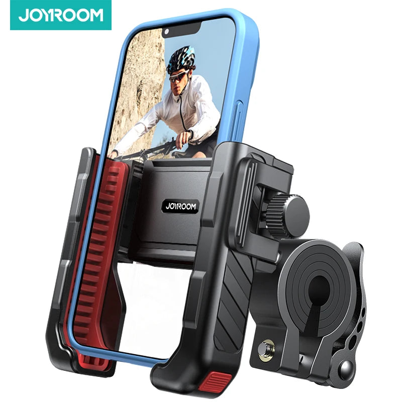 Joyroom Universal Motorcycle Phone Holder Half Enclosure Design Bike Bicycle Phone Mount Quick Lock For iPhone 4.7"-7" Phones