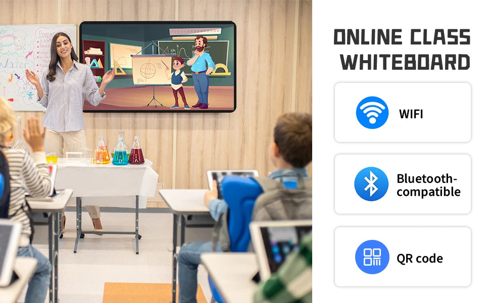 TouchWo 32 43 55 65" Interactive Whiteboard Touchscreen Monitor,All-in-One Touch Computer Smart Board For Office Classroom