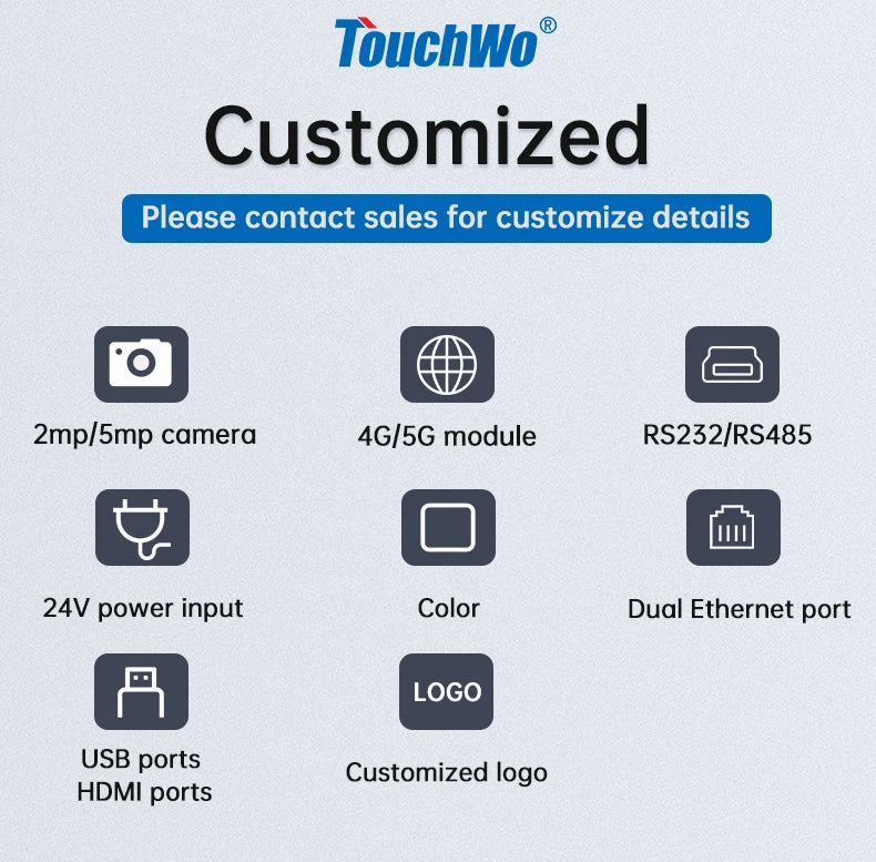 TouchWo 32 43 55 65" Interactive Whiteboard Touchscreen Monitor,All-in-One Touch Computer Smart Board For Office Classroom