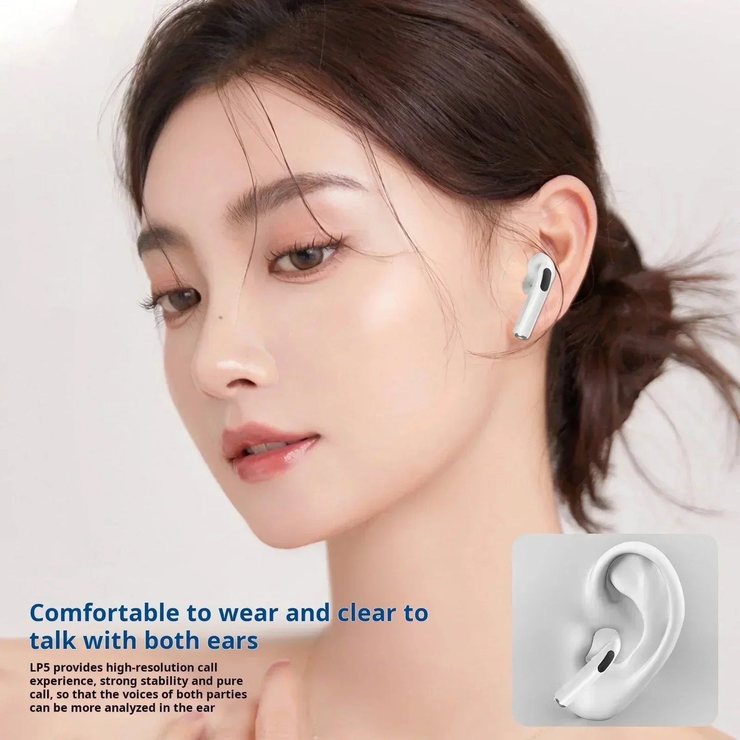 Air Pro True Wireless Bluetooth Earphones Headphones Bin Lanyard HiFi Sound Low Latency Noise Reduction Earbuds for IOS Android